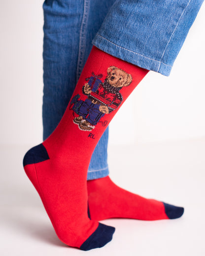 Red Bear Gift Funky Socks SN13