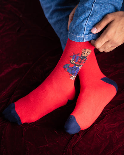 Red Bear Gift Funky Socks SN13