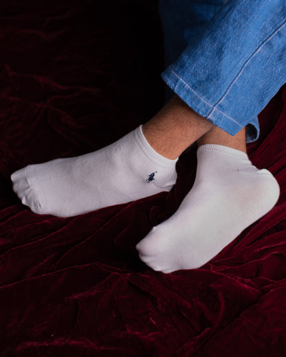 White PL Ankle Socks SN32
