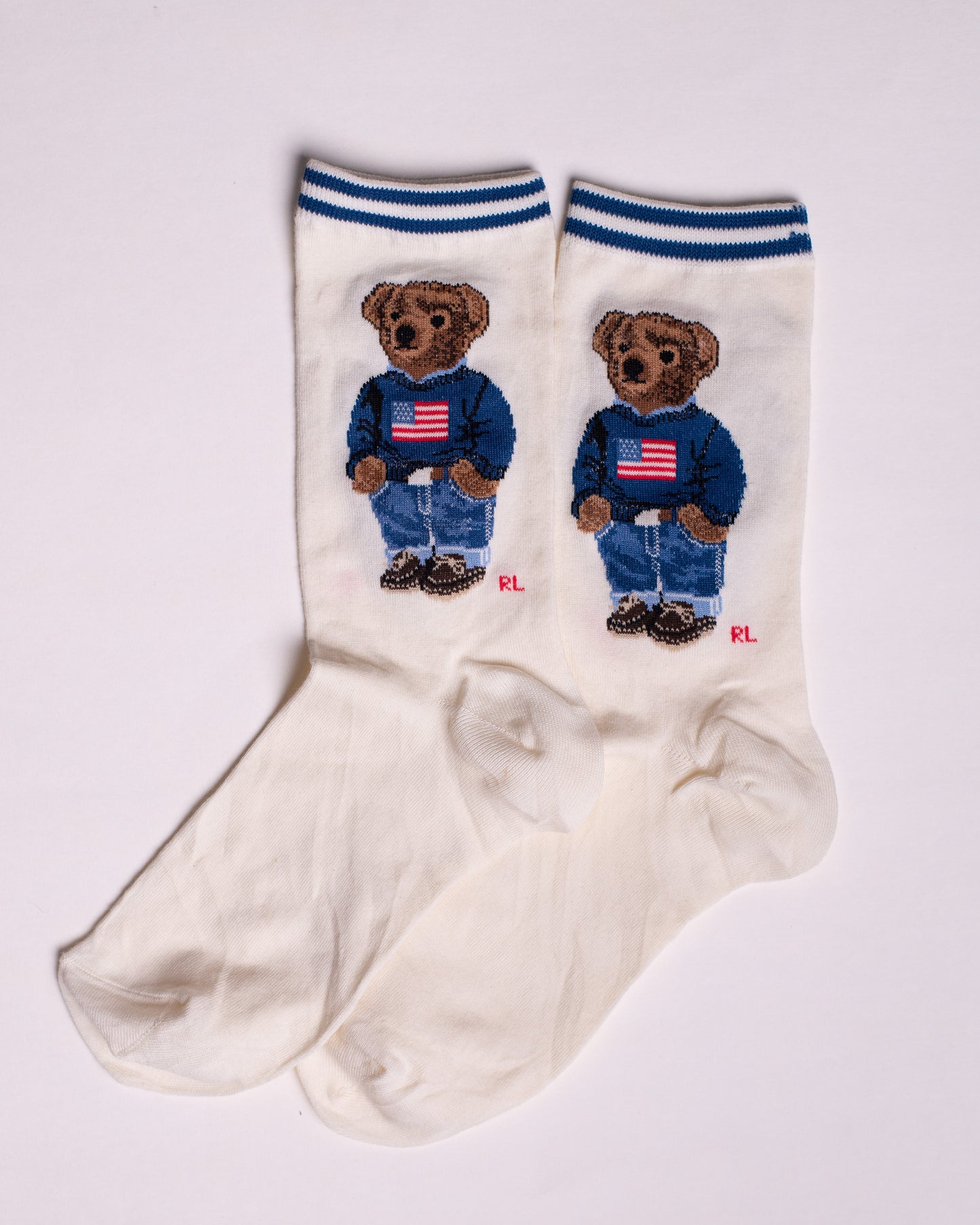 White Flag Bear Funky Socks SN37