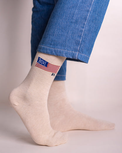 Biege Flag Funky Socks SN71