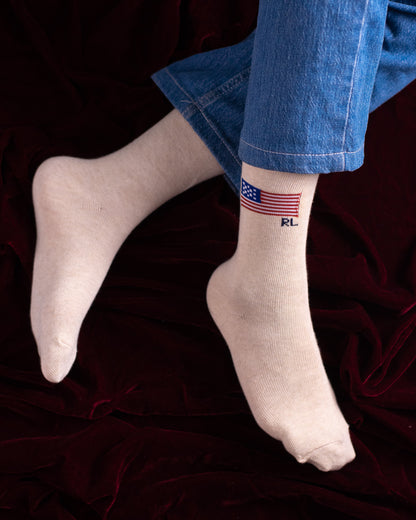 Biege Flag Funky Socks SN71