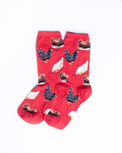 Red Chicken Funky Socks SN94