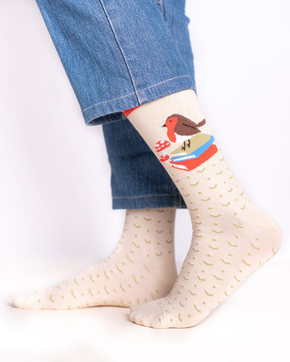 Bird Book Funky Socks SN169
