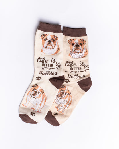 Biege Dog Funky Socks SN177