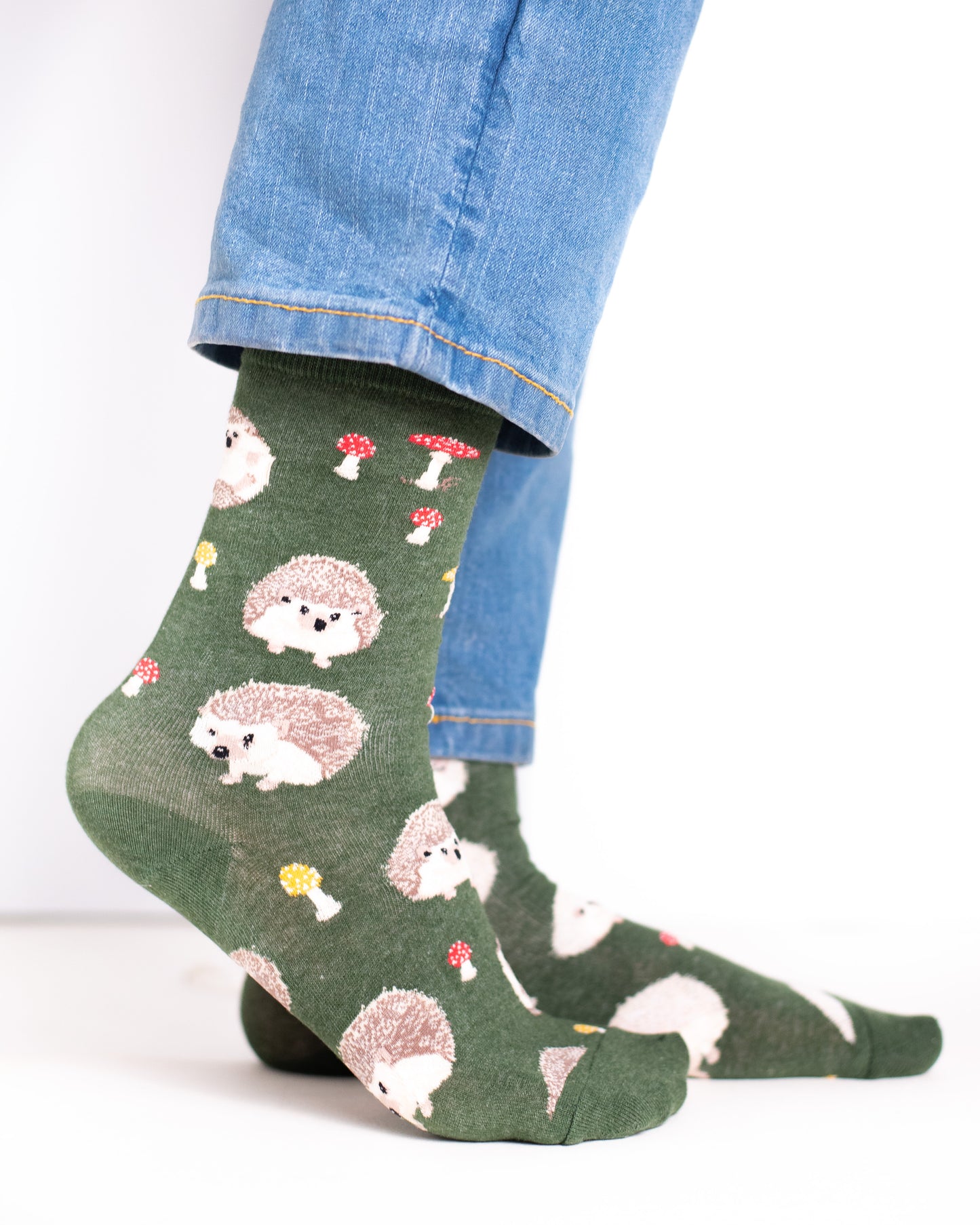 Green Mushroom Funky Socks SN215