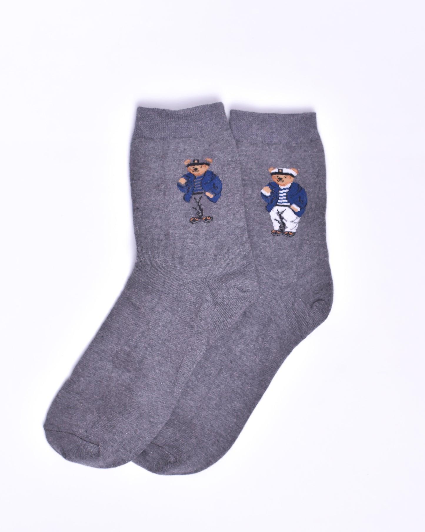 Grey Ship Bear Funky Socks SN282