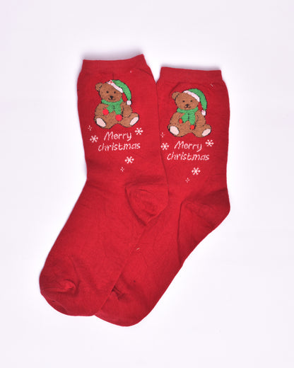 Greenish Teddy Funky Socks SN244