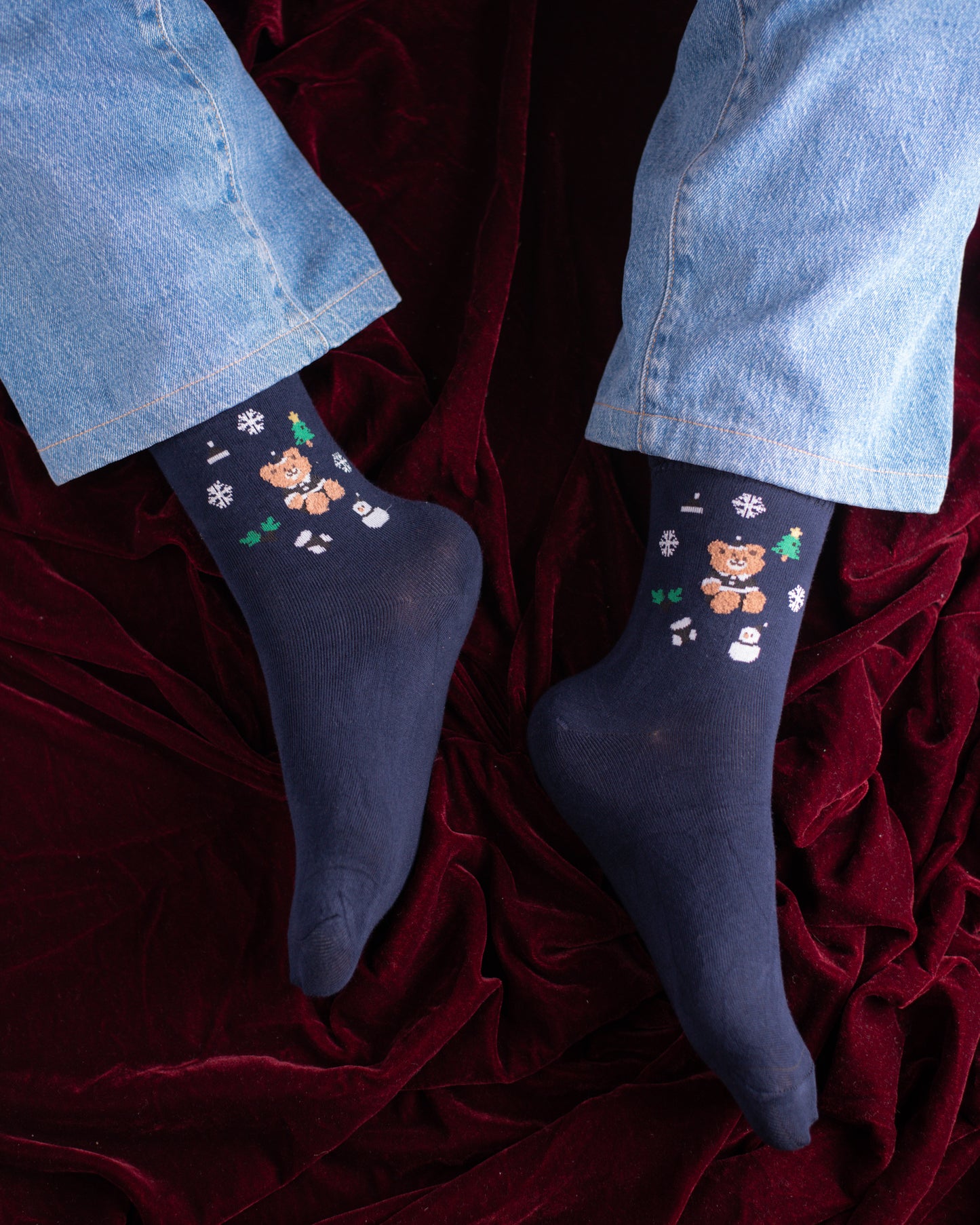 Green Snow Bear Funky Socks SN238