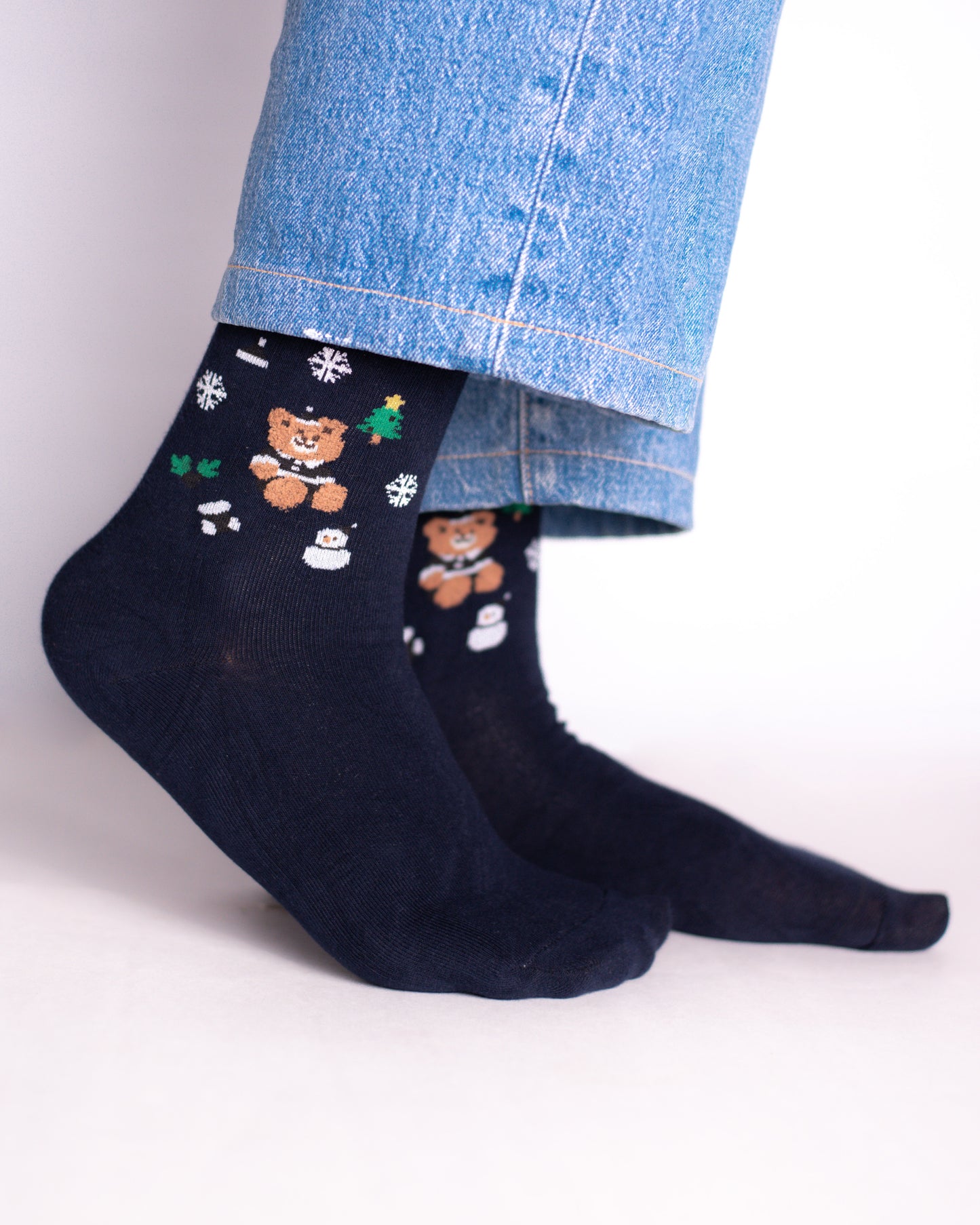 Green Snow Bear Funky Socks SN238