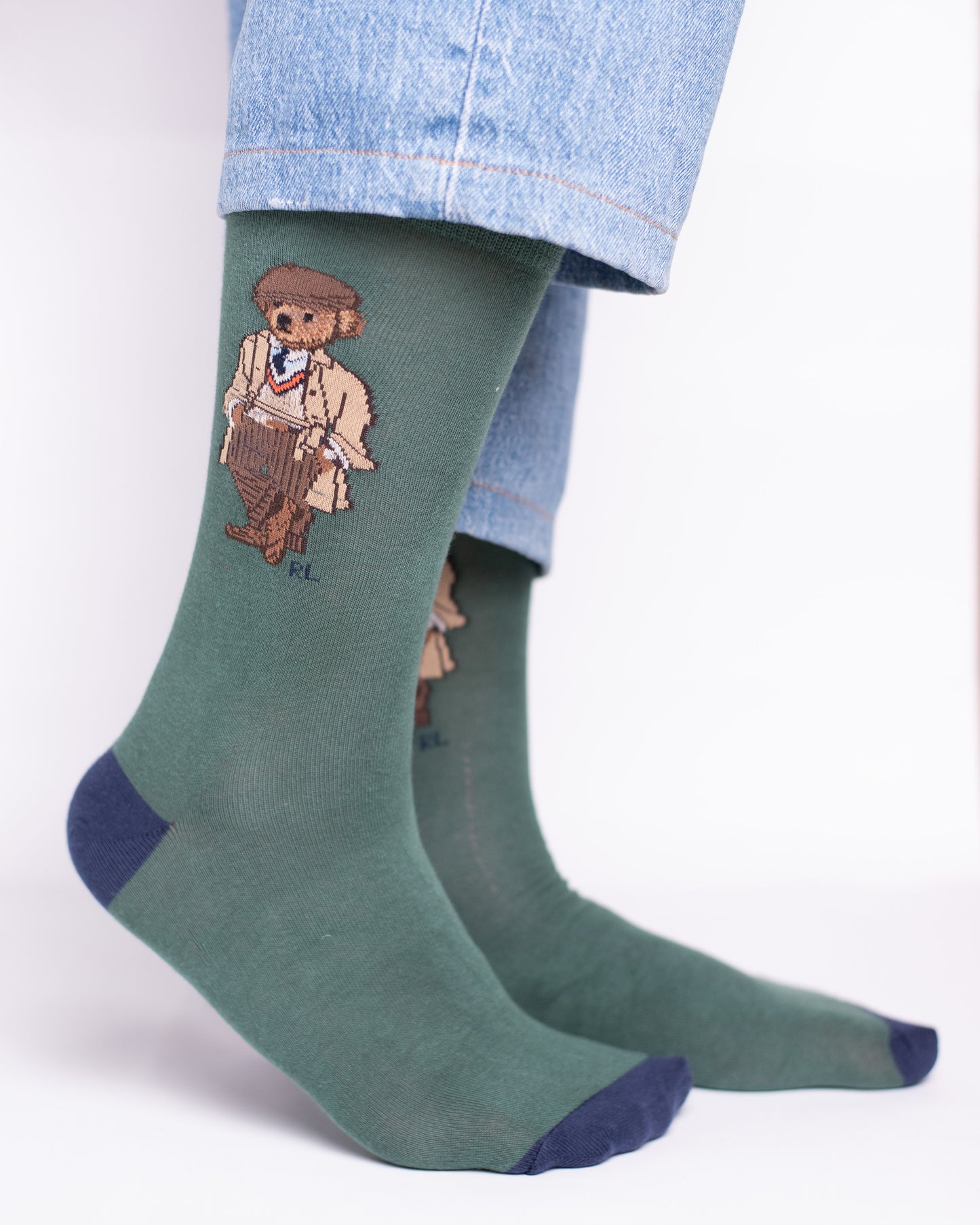 Green Cap Teddy Funky Socks SN254