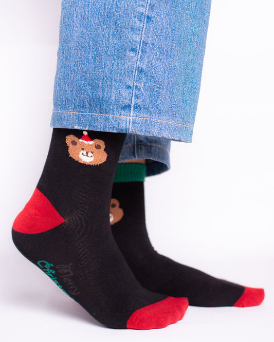 Contrast Teddy Funky Socks SN248